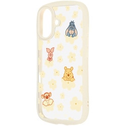 iPhone 17用 ディズニー Puffull 衝撃吸収 バンパー ハイブリッドケース プーさんと仲間達_花柄2 RC-DP52CMD2MLW/PO72