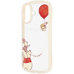 iPhone 17用 ディズニー Puffull 衝撃吸収 バンパー ハイブリッドケース プーとピグレット_お腹がすいた RC-DP52CMD2MLW/PO73