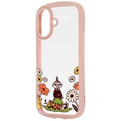 iPhone 17用 ムーミン Puffull 衝撃吸収 バンパー ハイブリッドケース リトルミイ＆お花4 RC-AP52CMD2P/MT99