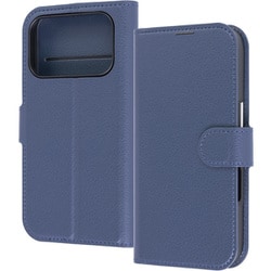 iPhone 17 Pro用 手帳型レザーケース シンプル マグネット ダークネイビー RT-P53ELC1/DN