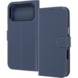 iPhone 17 Pro Max用 手帳型レザーケース シンプル マグネット ダークネイビー RT-P55ELC1/DN