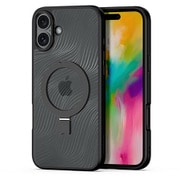 iPhone 16用 ハイブリッドケース Aimo Mag MagSafe対応 スタンド付き/ブラック DUX-IP16AIMOMS/BK