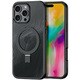 iPhone 16 Pro用 ハイブリッドケース Aimo Mag MagSafe対応 スタンド付き/ブラック DUX-IP16PAIMOMS/BK