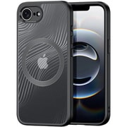 iPhone 16e用 ハイブリッドケース Aimo Mag MagSafe対応 スタンド付き/ブラック DUX-IP16EAIMOMS/BK