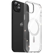 iPhone 15用 ハイブリッドケース Clin Mag MagSafe対応/透明 DUX-IP15CLINM/CL