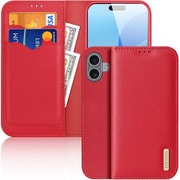 iPhone 16用 手帳型ケース 本革 Hivo/Red DUX-IP16Hivo/RE
