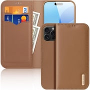 iPhone 16 Pro用 手帳型ケース 本革 Hivo/Brown DUX-IP16PHivo/BR