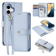 iPhone 16用 手帳型ケース Lawa 財布付き多機能/ライトブルー DUX-IP16LAWA/LB