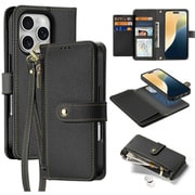iPhone 16 Pro用 手帳型ケース Lawa 財布付き多機能/ブラック DUX-IP16PLAWA/BK