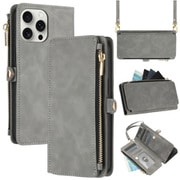 iPhone 14 Pro用 手帳型ケース Z001 財布付き多機能/グレー DUX-IP14PZ001/GR