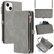 iPhone 14/13用 手帳型ケース Z001 財布付き多機能/グレー DUX-IP14Z001/GR