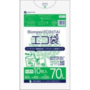 バイオマスプラスチック 25％配合エコ袋70L 10枚 0.020mm厚 半透明 BPKN-73