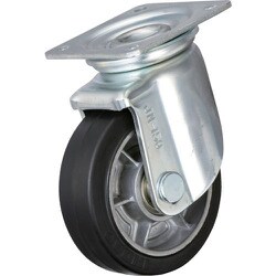 重荷重用キャスター ゴム車輪 旋回金具付 Φ200 HR-200WJ