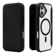 iPhone 17用 手帳型ハイブリッドケース カード入れ 衝撃吸収 シンプル マグネット式 磁力充電対応 ブラック 8865IP5ABHPMBK