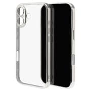 iPhone 17用 ソフトケース TPU メタルフレーム 極限保護 精密設計 衝撃吸収 シルバー 8868IP5ATPLSV