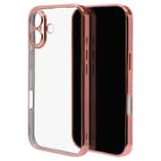 iPhone 17用 ソフトケース TPU メタルフレーム 極限保護 精密設計 衝撃吸収 ピンクゴールド 8869IP5ATPLPKGD