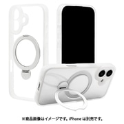 iPhone 17用 ハイブリッドケース ZEROSAFE Shaft TPU+PC カメラ周囲保護 磁力充電 回転スタンド ホワイト 8893IP5AZSWH