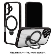iPhone 17用 ハイブリッドケース ZEROSAFE Shaft TPU＋PC カメラ周囲保護 磁力充電 回転スタンド ブラック 8894IP5AZSBK