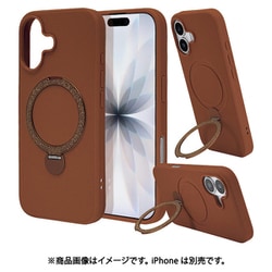 iPhone 17用 ハイブリッドケース ZEROSAFE Shaft TPU＋PC Pu 磁力充電 回転スタンド ブラウン 8904IP5AZSBR