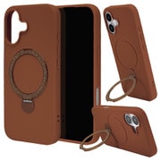 iPhone 17用 ハイブリッドケース ZEROSAFE Shaft TPU＋PC Pu 磁力充電 回転スタンド ブラウン 8904IP5AZSBR