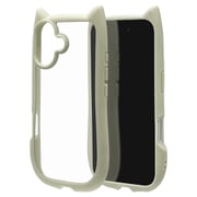 iPhone 17用 ハイブリッドケース 猫耳 衝撃吸収 TPU＋PC かわいい MIL規格 ミント 9163IP5AHPMT