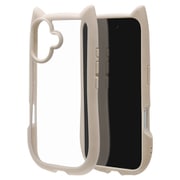 iPhone 17用 ハイブリッドケース 猫耳 衝撃吸収 TPU＋PC かわいい MIL規格 ホワイト 9165IP5AHPWH