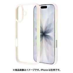 iPhone 17用 ハイブリッドケース aurora 衝撃吸収 TPU+PC オーロラフレーム ホワイト×クリア 8916IP5AHPWH