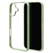 iPhone 17用 ハイブリッドケース FLEXGUARD 衝撃吸収 TPU+PC グリーン×クリア 8921IP5AHPGR