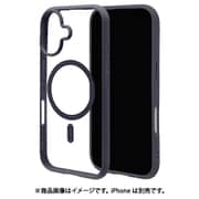iPhone 17用 ハイブリッドケース FLEXGUARD 磁力充電対応 衝撃吸収 TPU＋PC ネイビー×クリア 8925IP5AHPMNV
