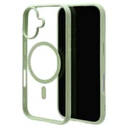 iPhone 17用 ハイブリッドケース FLEXGUARD 磁力充電対応 衝撃吸収 TPU+PC グリーン×クリア 8926IP5AHPMGR