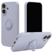 iPhone 17用 ソフトケース TPU 衝撃吸収 さらさら質感 落下防止リング付き スタンド機能 スモーキーブルー 8938IP5ATPRSBL