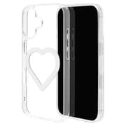 iPhone 17用 ハイブリッドケース ミニュ 磁力充電対応 ハート型 衝撃吸収 TPU＋PC クリア 8942IP5AHPMCL