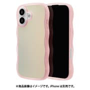 iPhone 17用 ハイブリッドケース MY.DECOR 衝撃吸収 wave ホログラム ピンク 8956IP5AHPPK