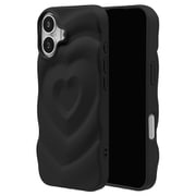 iPhone 17用 TPUケース MY.DECOR 衝撃吸収 ハート wave ブラック 8963IP5ATPBK