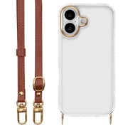 iPhone 17用 ハイブリッドケース iLBe ショルダーストラップ付き ブラウン 8971IP5AHPBR