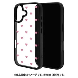 iPhone 17用 ハイブリッドケース iLBe ハートパターン ピンク 8975IP5AHPPK