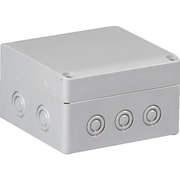 ノックアウト付防水・防塵ボックス ホワイトグレー 125×125×75 SPCM131308G