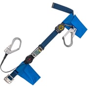 胴ベルト型墜落制止用器具（巻取タイプ）補助ロープ2丁掛け仕様 ロック機構付きワン・ハンドリトラ＋巻取式補助ロープ 紺 Mサイズ 幅50MM×長さ1200MM TBORL2593SRBTBL2MBP