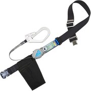 胴ベルト型墜落制止用器具（巻取タイプ）ロック機構付き 2WAYリトラ 黒 LLサイズ 幅50MM×長さ1600MM 130KG対応型 TBTRLOT593BLKLL(130KG)JANBP