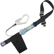 胴ベルト型墜落制止用器具（巻取タイプ）ロック機構付き 2WAYリトラ 黒 LLサイズ 幅50MM×長さ1600MM 130KG対応型 TBTRNOT599BLKLL(130KG)JANBP
