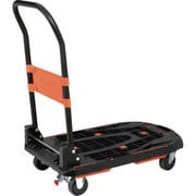 樹脂台車 カルティオ（新型）780×490 折畳 ブラック スチールストッパー付 MPK780-BK-SS