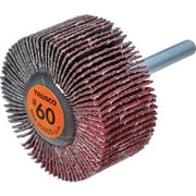 セラミックフラップホイール 軸径6mm #60 外径50×幅25×軸長40(5個入) TCF5025-CE-60