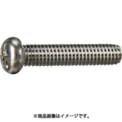 ナベ頭小ねじ ステンレス 全ネジ M3×5 50本入 少量パック Y823-0305