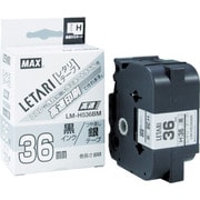 ビーポップミニ用ラミネートテープ 高速・高解像度 白×黒文字 36mm幅×8m巻 LM-H536BW