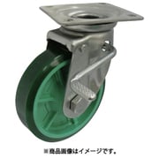 樹脂製ウレタンゴム車輪ステンレス製自在車ストッパー付 ベアリング無 100 PNUAJAB100