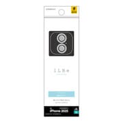 iPhone 17用 カメラレンズ保護ガラス 傷から守る iLBE 単眼アルミフレーム 傷から守る ホワイトラメ CR5137IP5A