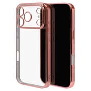 iPhone 17 Pro用 ソフトケース TPU メタルフレーム 極限保護 精密設計 衝撃吸収 ピンクゴールド 8988IP5BTPLPKGD