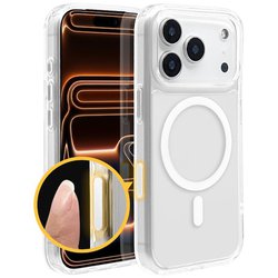 iPhone 17 Pro用 ハイブリッドケース 衝撃吸収 カメラコントロール 磁力充電 クリア TPU＋PC 8995IP5BHPMCCL