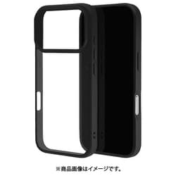 iPhone 17 Pro用 ハイブリッドケース RHINOX 衝撃吸収 MIL規格 クリア×ブラック 表面硬度5H 9209-IP5BHABK