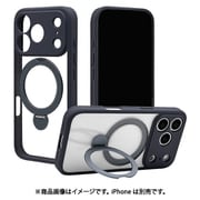 iPhone 17 Pro用 ハイブリッドケース ZEROSAFE Shaft TPU＋PC カメラ周囲保護 磁力充電 回転スタンド ネイビー 9007IP5BZSNV